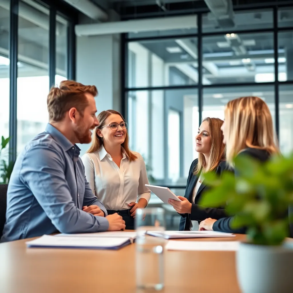 Multicultureel team in Nederlands kantoor