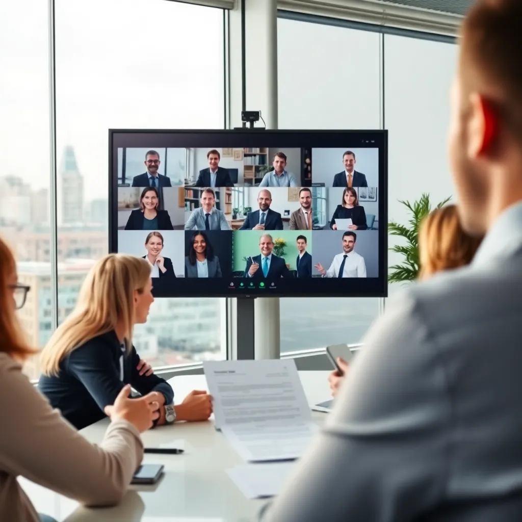 Nederlandse professionals in een virtuele vergadering met zichtbare agenda en actiepunten