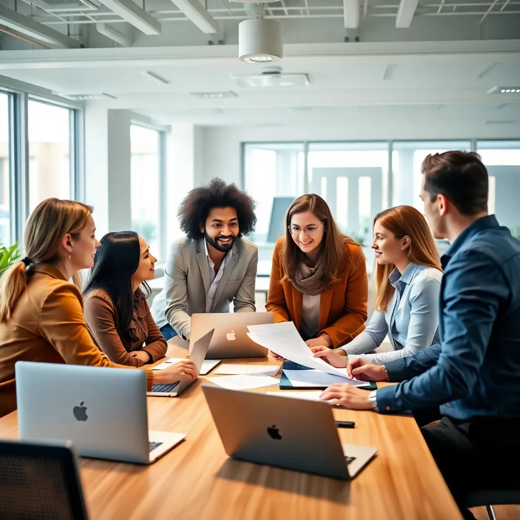 Nederlandse collega's tijdens koffiepauze in modern kantoor